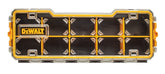 DeWALT DWST14835 Pro Organizer, 17-5/8 in L, 6-5/8 in W, 2-7/8 in H, 10-Compartment, Polycarbonate, Black